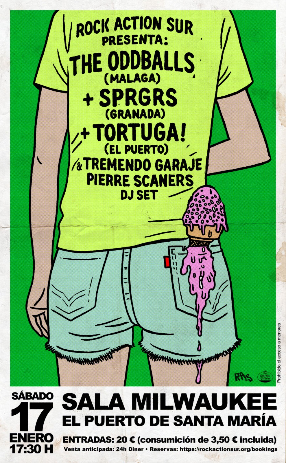 RAS presenta: The Oddballs +  SPRGRS + Tortuga!